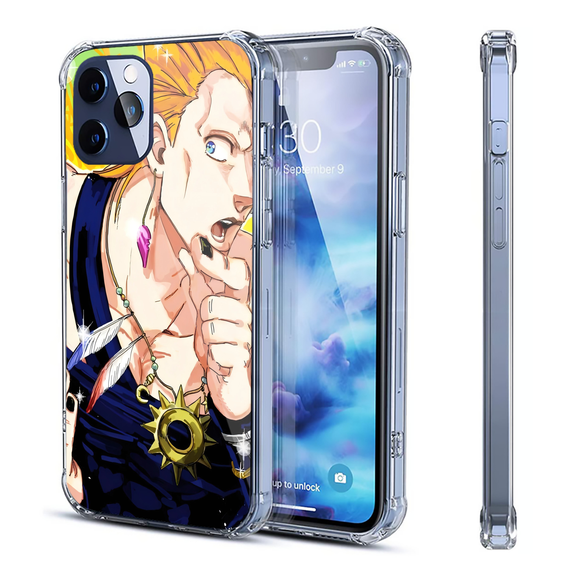 （画像用） ジョジョの奇妙な冒険 JoJo's Bizarre Adventure 【iPhone 12シリーズ対応】透明スマホケース（クリアソフトケース）